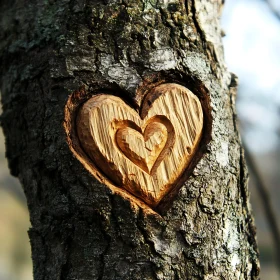 Love In Nature: Carved Heart