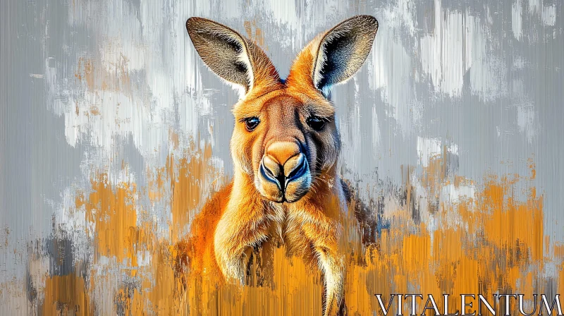 AI ART Wildlife Inspired Kangaroo Artwork