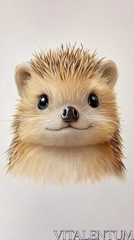 AI ART Adorable Hedgehog Illustration