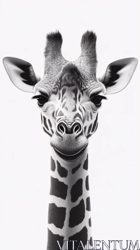 AI ART Giraffe Face Art