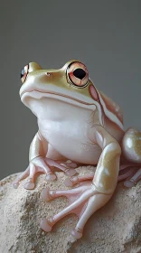 Frog Sitting on a Rock