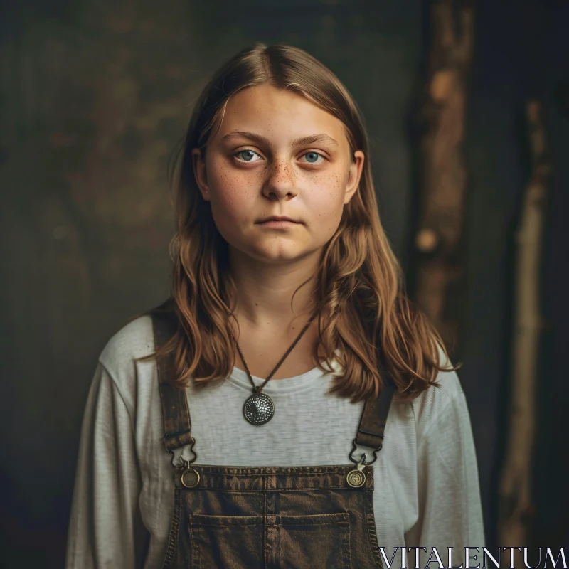 AI ART Greta Thunberg Environmental Portrait