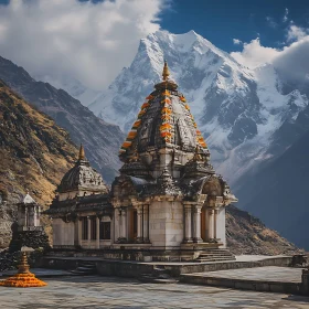 Mountain Temple Landscape