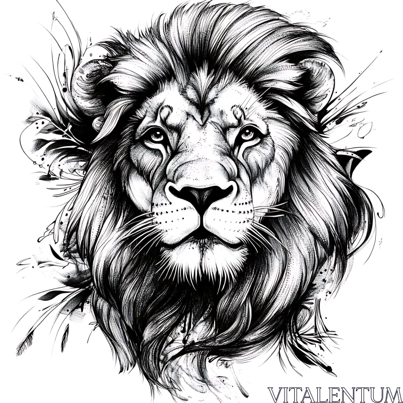 Lion Illustration AI Image