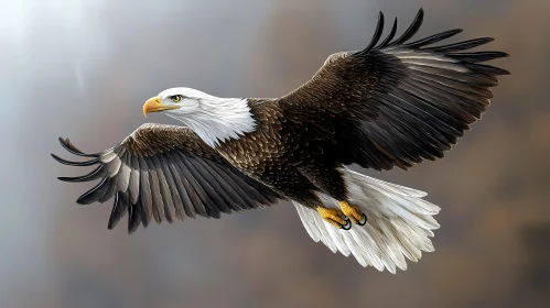 Eagle Soaring Through the Sky