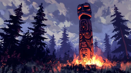 Forest Totem Ablaze