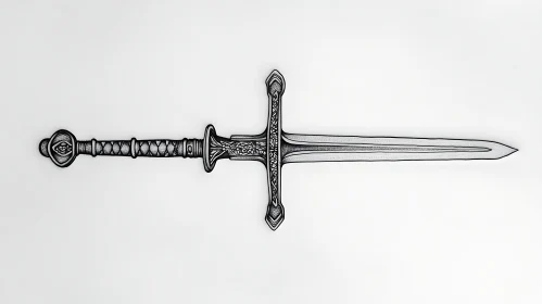 Detailed Sword Drawing