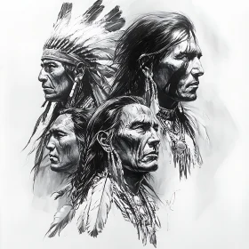 Native American Portraits in Black and White