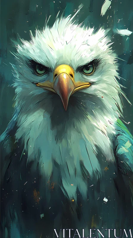 AI ART Eagle's Fierce Presence