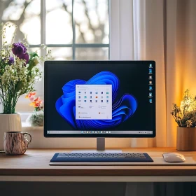 Stylish Home Workstation with Modern Tech