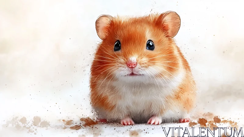 AI ART Cute Hamster Illustration