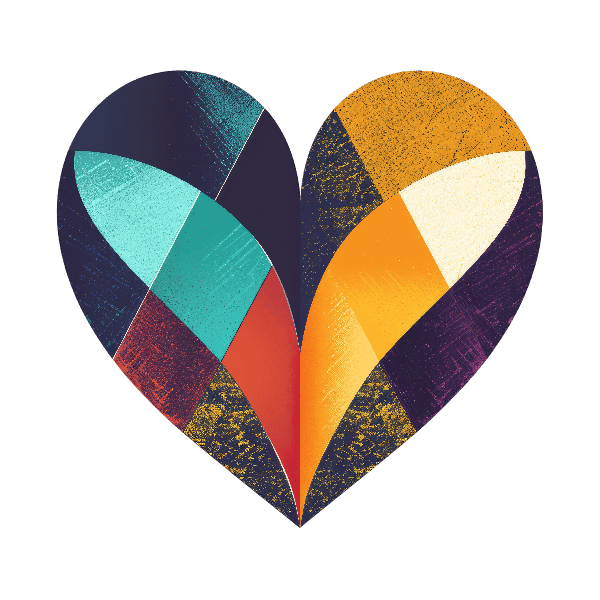 Modern Colorful Heart Illustration