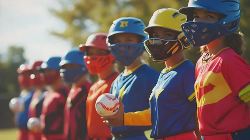 Baseball Team Awaiting Game