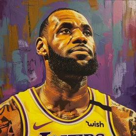 Reflective Portrait of LeBron James