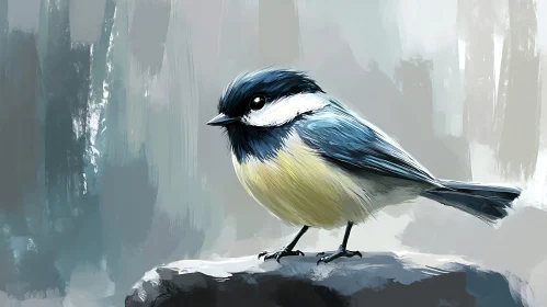Blue and Yellow Bird on Rock