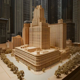 Monochrome Building Model Cityscape