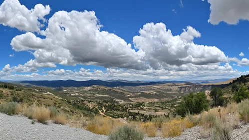 Vast Mountain and Valley Scene