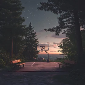 Tranquil Basketball Setting