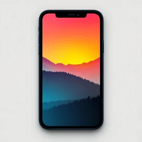 Gradient Landscape Mobile Screen
