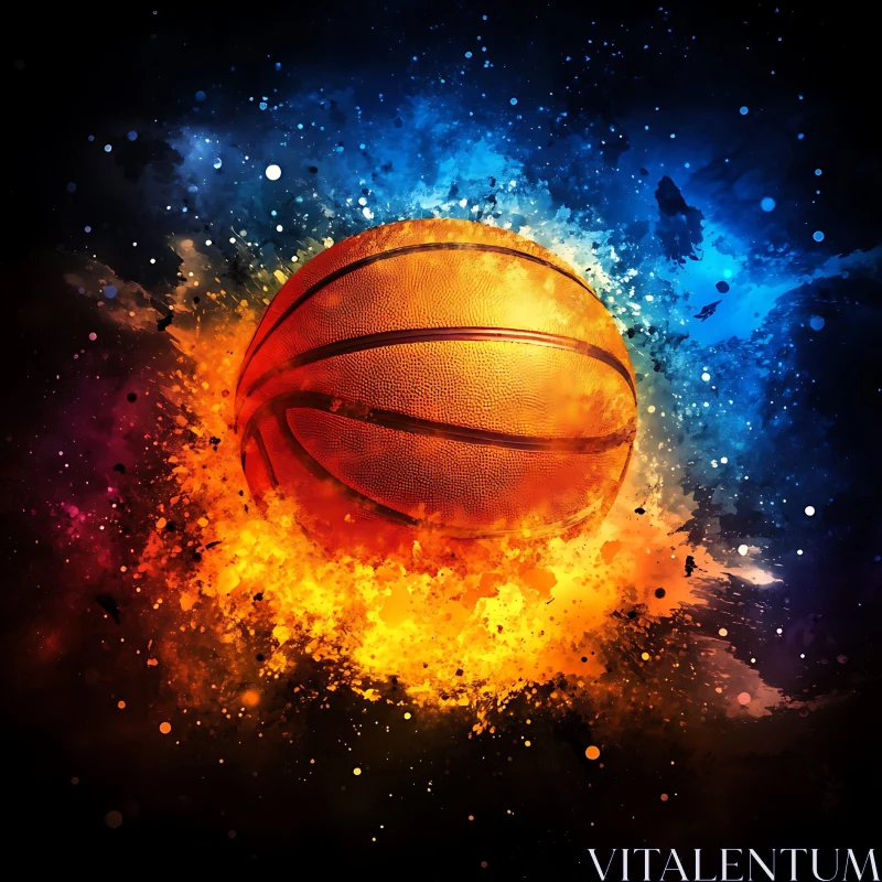 Cosmic Basketball AI Image