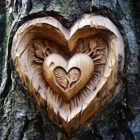 Tree Carving: A Heartfelt Expression