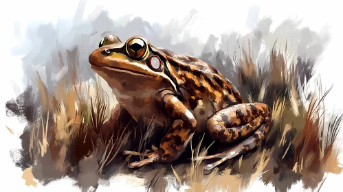 Lifelike Frog Artwork