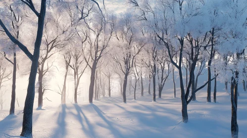 Tranquil Snowy Forest Scene