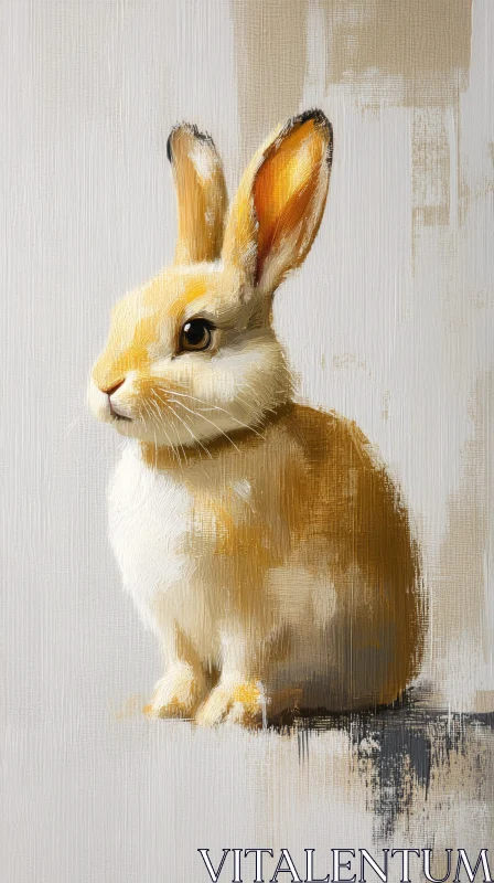 Rabbit Artwork in Oil AI Image