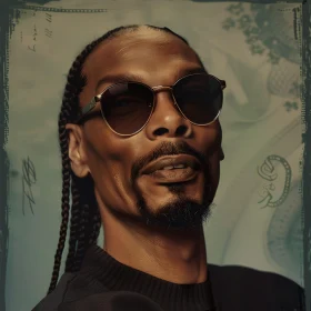 Snoop Dogg with Braids and Sunglasses