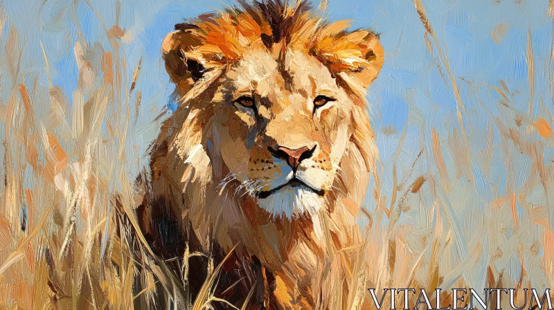 AI ART Regal Lion Art in Natural Habitat