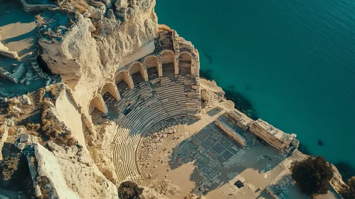 Seaside Ancient Amphitheater Aerial View