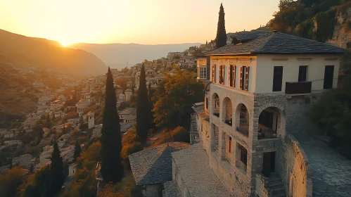 Golden Hour in an Old Town