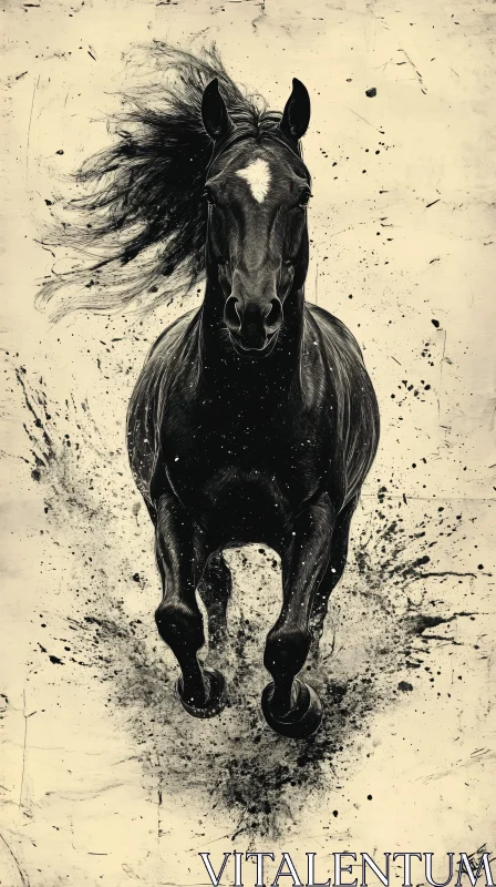 AI ART Mesmerizing Horse in Motion Artwork