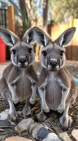 Kangaroo Siblings Captured in Harmony