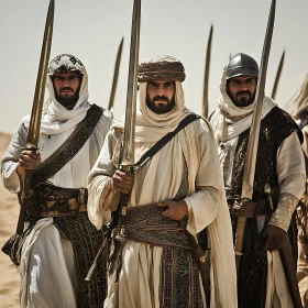 Swordsmen in Traditional Desert Attire