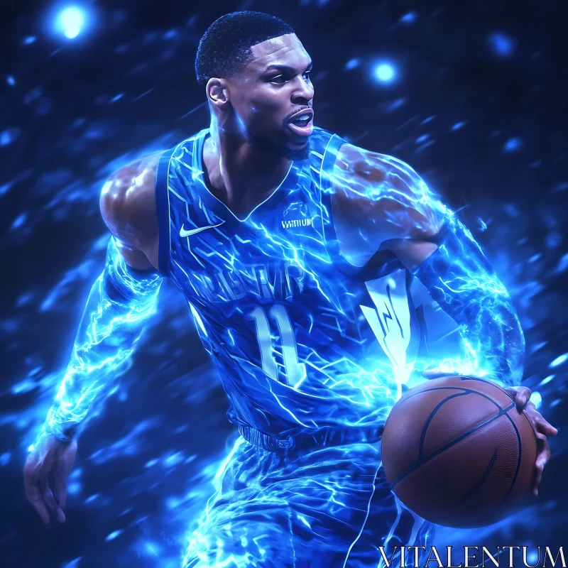 Athlete with Energy AI Image