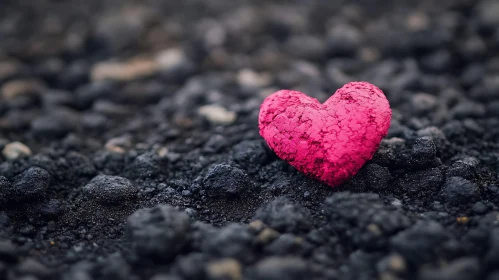 Heart Shape on Black Stones