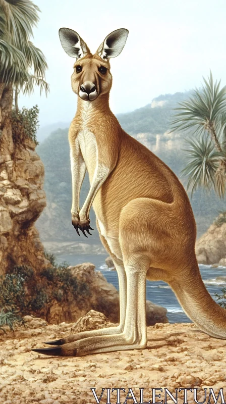 Kangaroo in the Wild AI Image