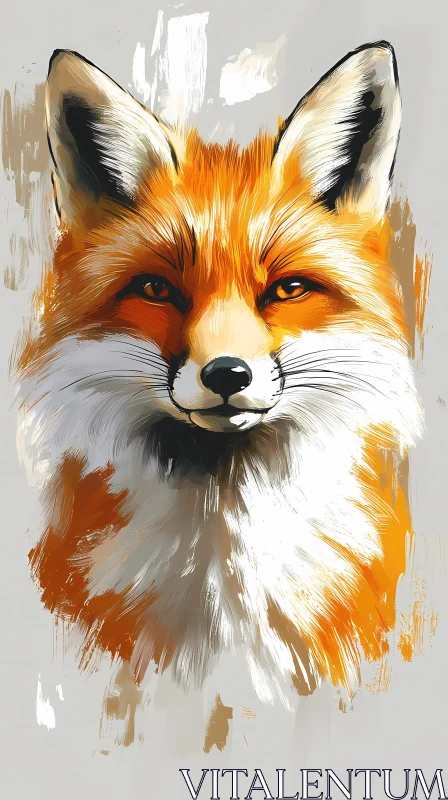 Fox Face Illustration AI Image