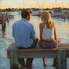 Dockside Romance at Sunset