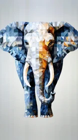 Colorful Polygonal Elephant