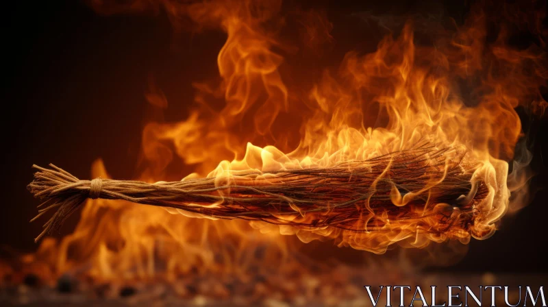 Fiery Ember Illuminating Darkness - Artistic Photorealistic Image AI Image