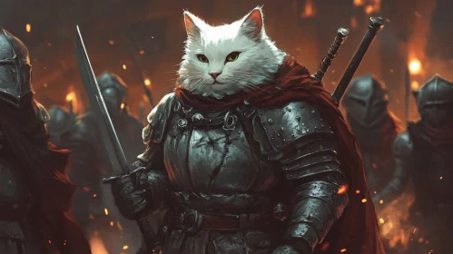 Armored Cat Ready for Battle