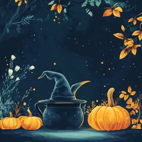 Spooky Season Still Life with Witch Hat