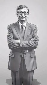 Bill Gates in Formal Attire