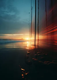 Coastal Sunset Reflection