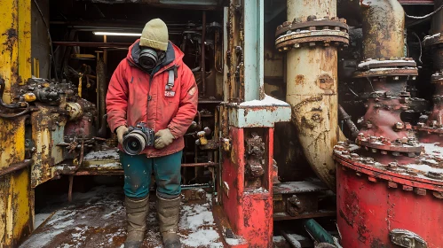 Photographer in Industrial Decay
