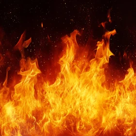 Captivating View of Lively Flames