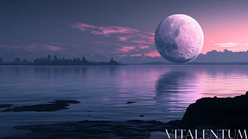 Tranquil Lunar Reflection Art