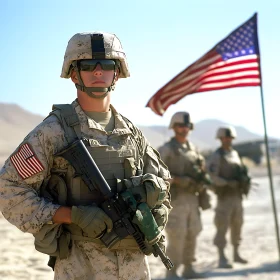 Guarding Freedom: Soldiers in the Desert